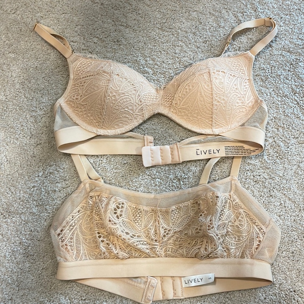 Lively bundle nude 34A wireless push-up, SM bralette